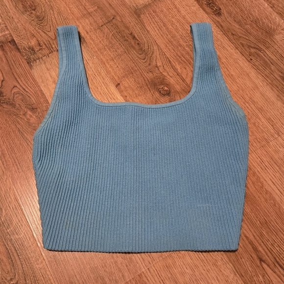 Aritzia Sculpt Knit Tank, blue, size XS - Picture 2 of 3